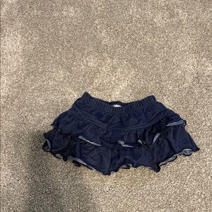 okie dokie Navy Blue Tiered Ruffle Skirt